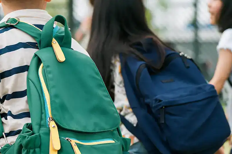 kids with backpacks